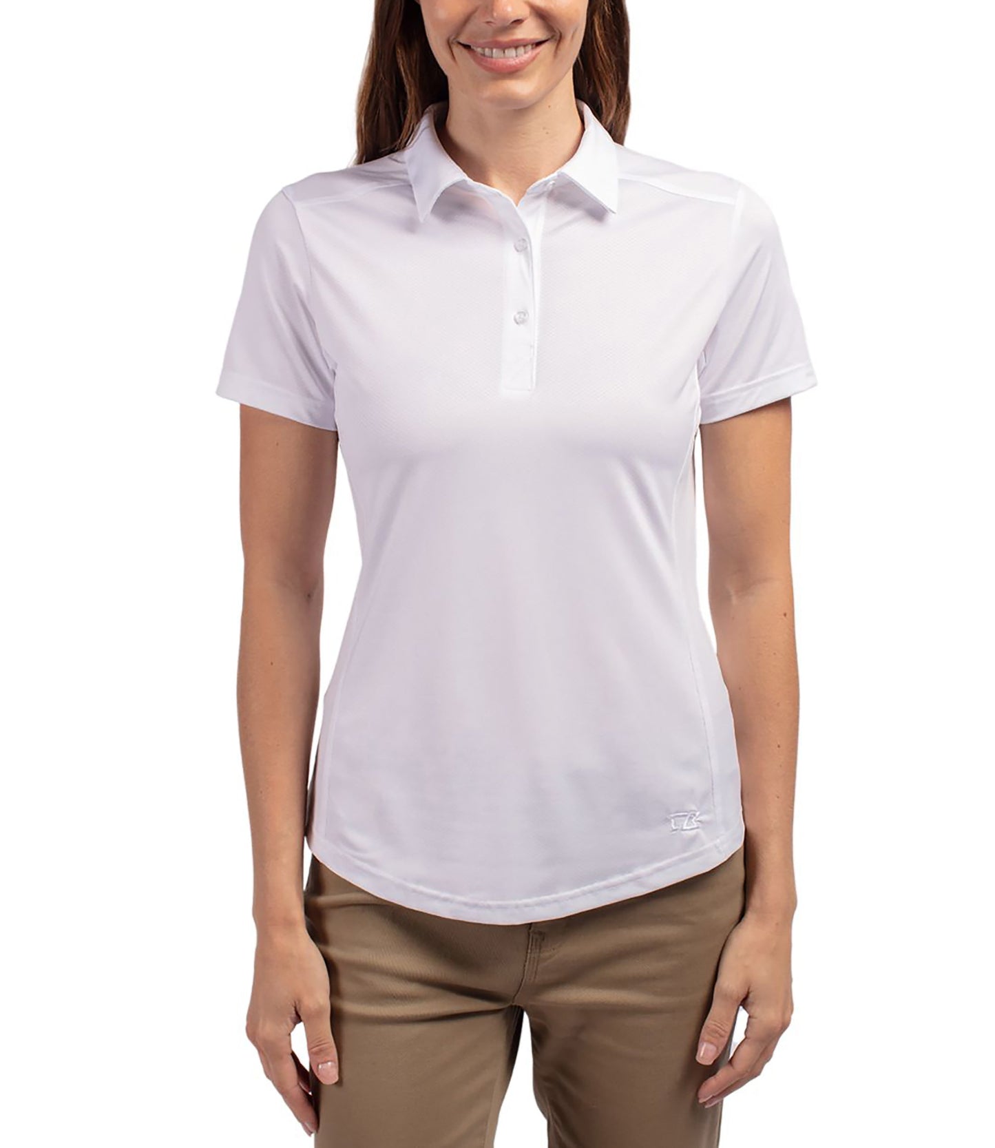 Cutter & Buck Prospect Eco Textured Stretch Recycled Womens Short Sleeve Polo by Cutter & Buck Apparel