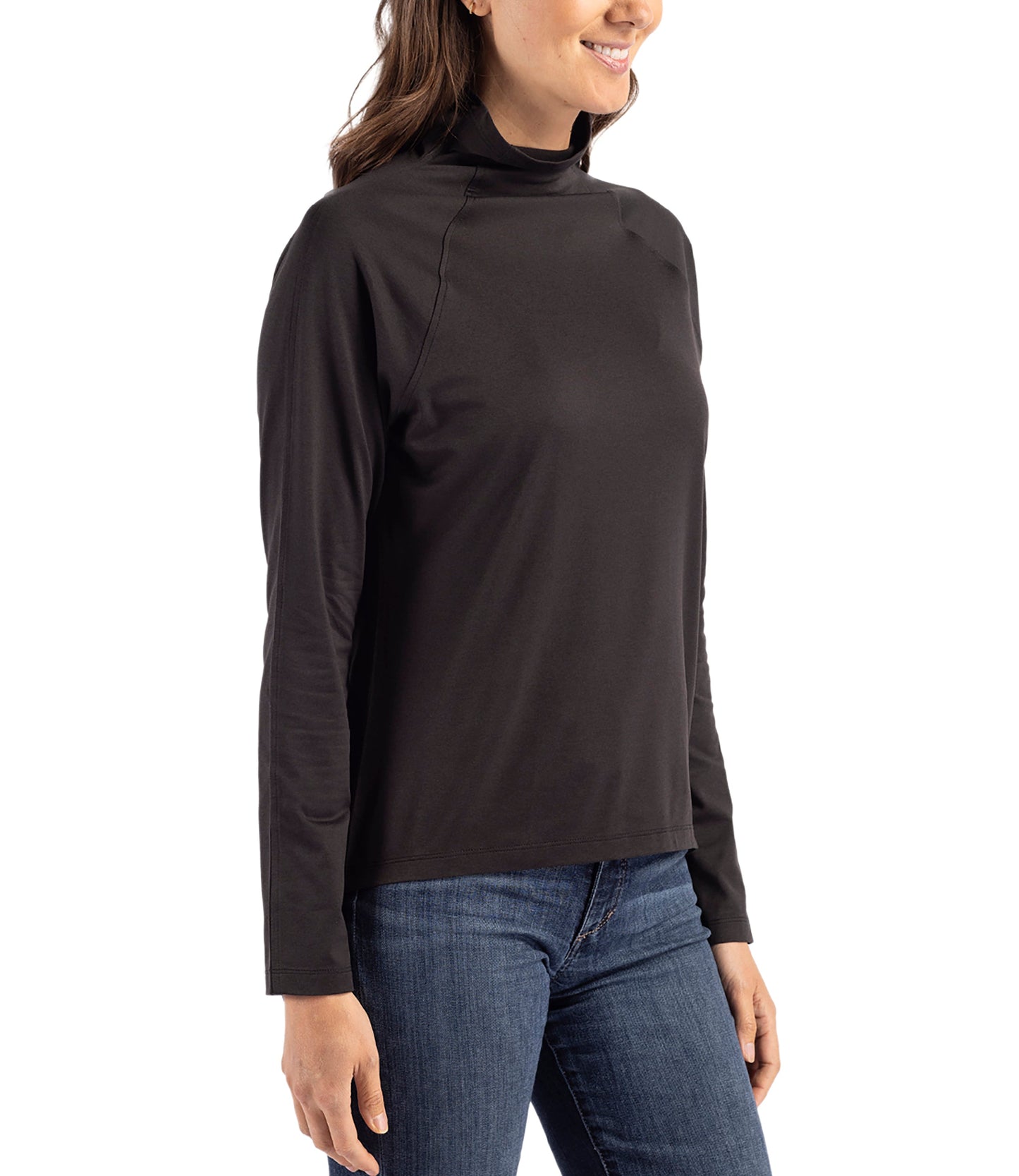 Cutter & Buck Coastline Epic Comfort Eco Recycled Womens Funnel Neck by Cutter & Buck Apparel