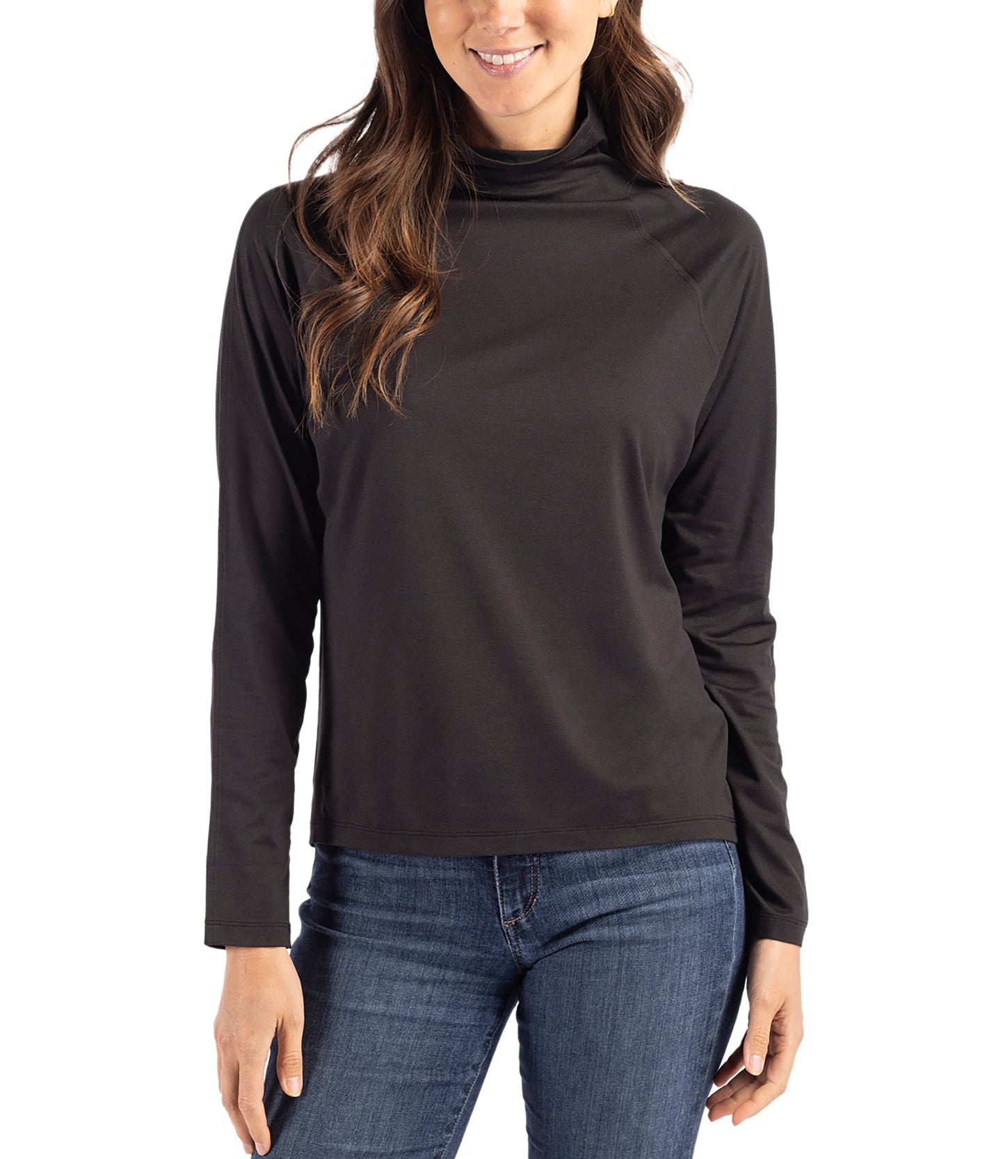 Cutter & Buck Coastline Epic Comfort Eco Recycled Womens Funnel Neck by Cutter & Buck Apparel
