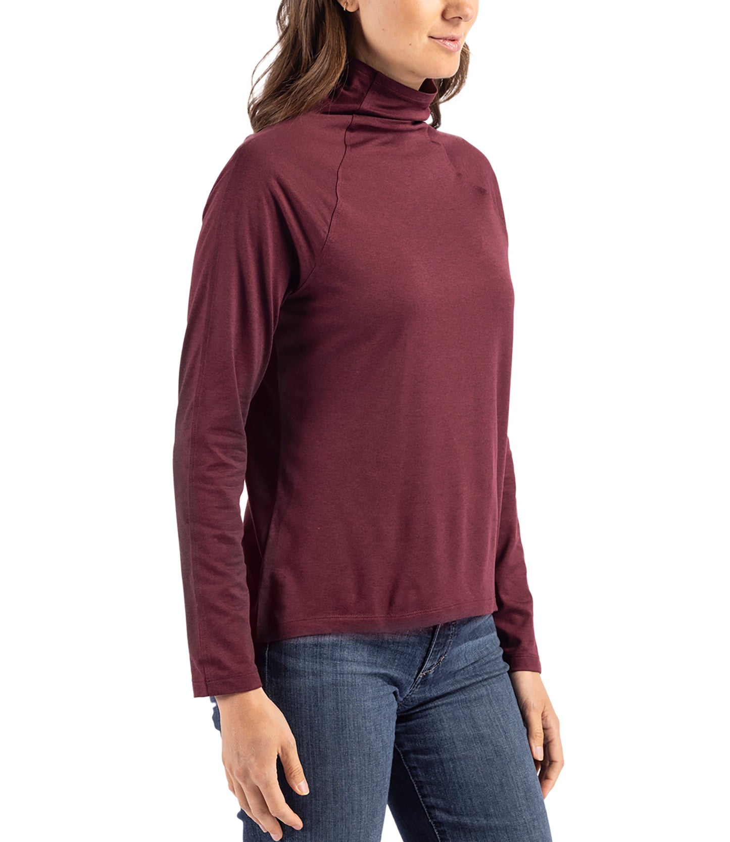 Cutter & Buck Coastline Epic Comfort Eco Recycled Womens Funnel Neck by Cutter & Buck Apparel