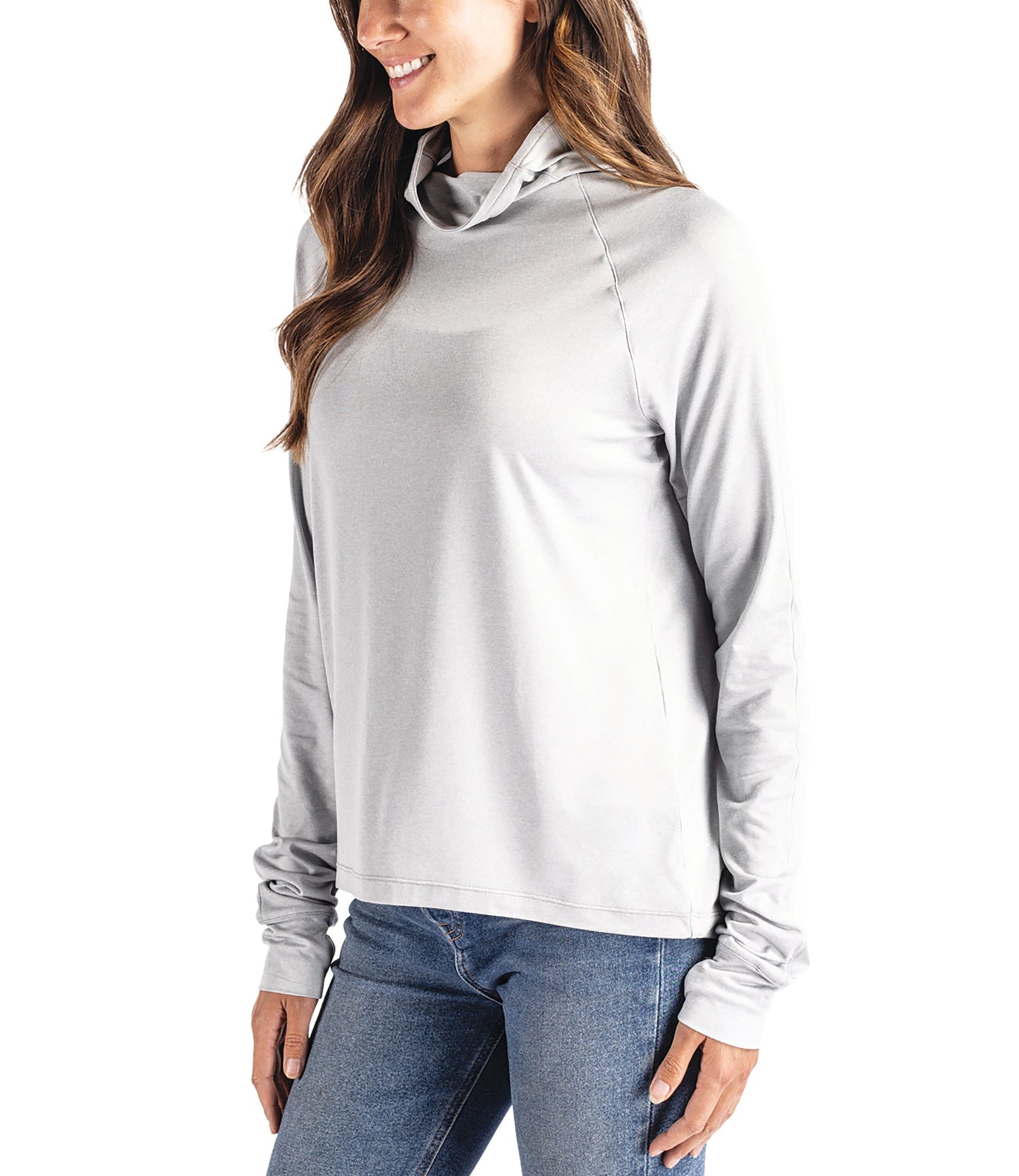 Cutter & Buck Coastline Epic Comfort Eco Recycled Womens Funnel Neck by Cutter & Buck Apparel