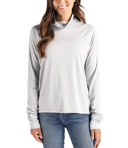 Cutter & Buck Coastline Epic Comfort Eco Recycled Womens Funnel Neck by Cutter & Buck Apparel