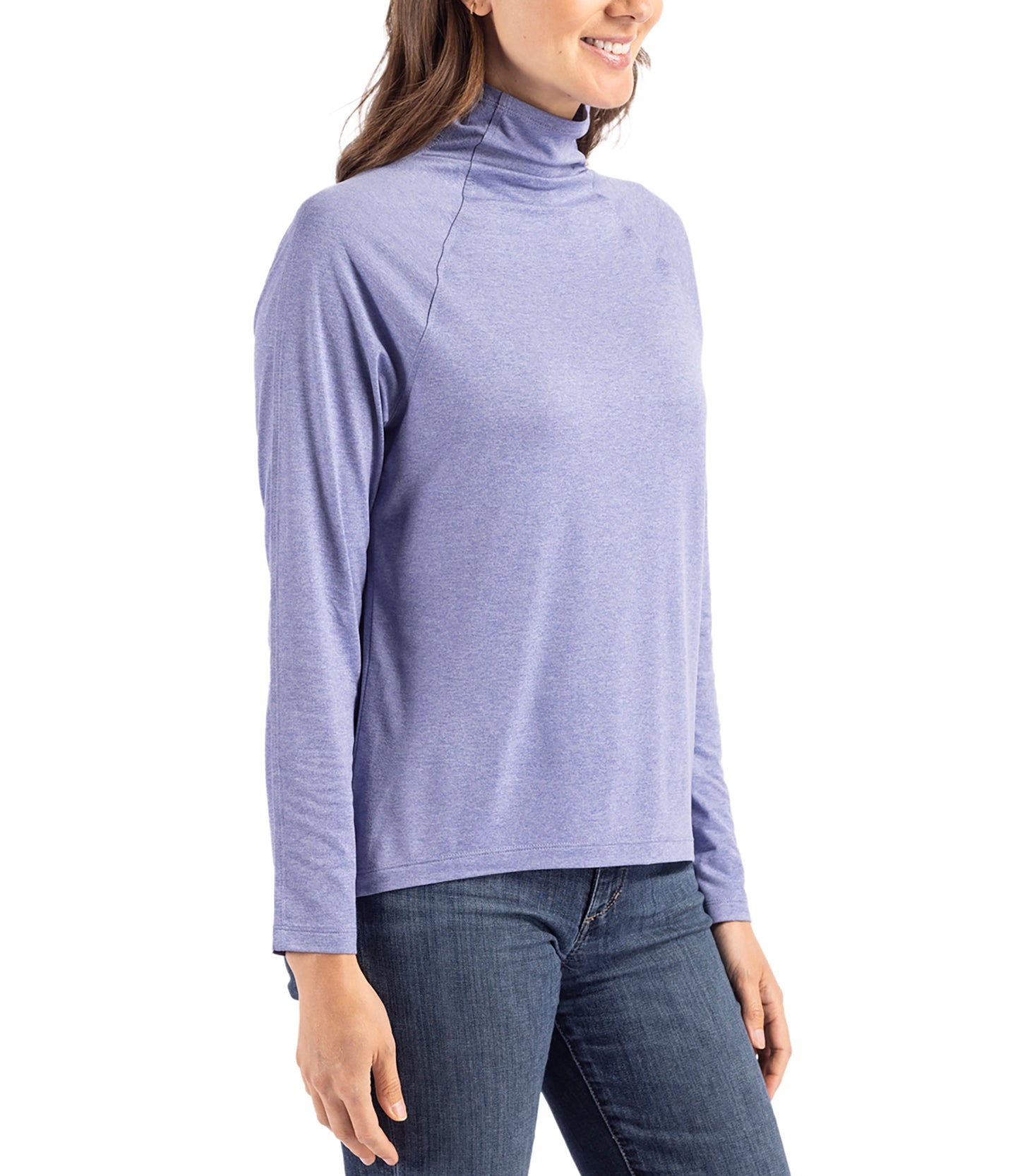 Cutter & Buck Coastline Epic Comfort Eco Recycled Womens Funnel Neck by Cutter & Buck Apparel