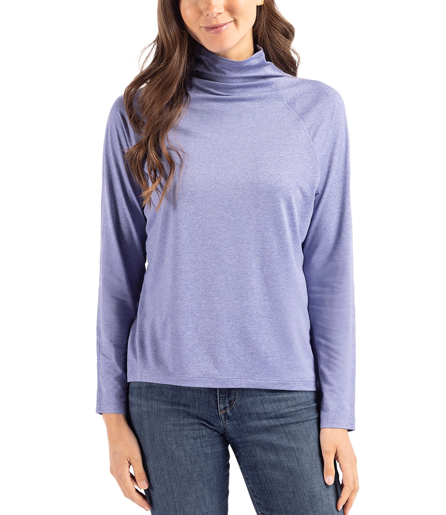 Cutter & Buck Coastline Epic Comfort Eco Recycled Womens Funnel Neck by Cutter & Buck Apparel