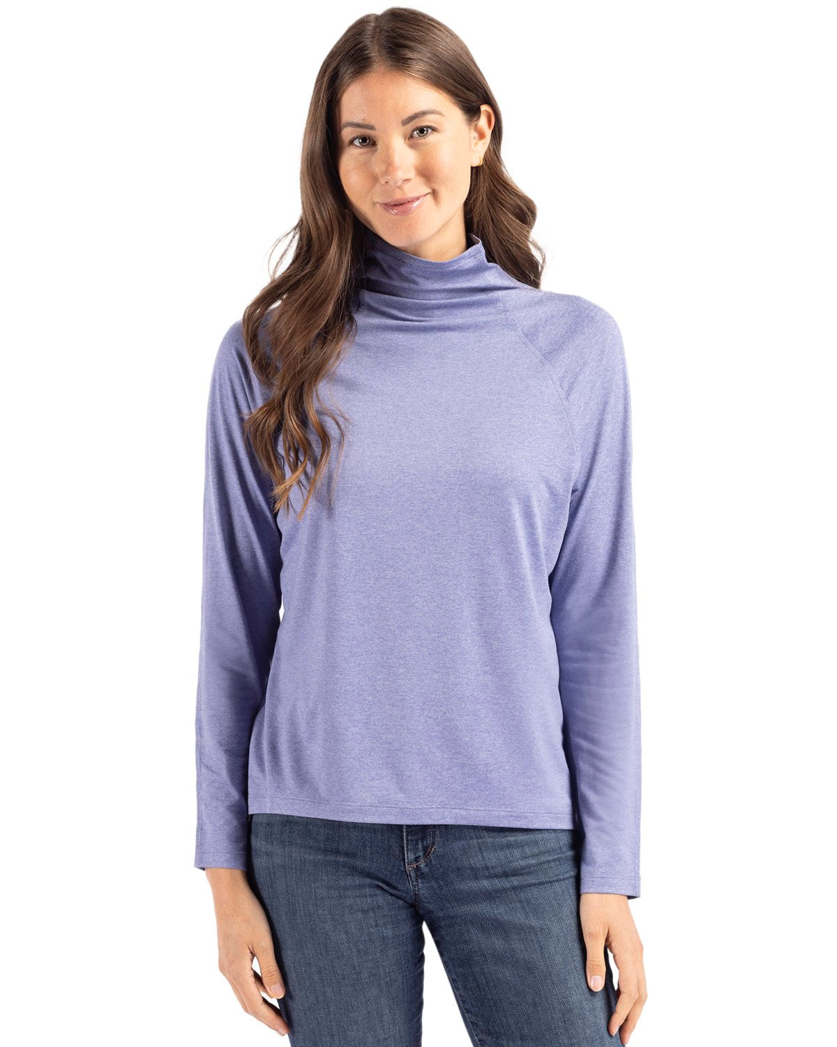 Cutter & Buck Coastline Epic Comfort Eco Recycled Womens Funnel Neck by Cutter & Buck Apparel