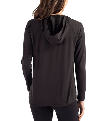 Cutter & Buck Coastline Epic Comfort Eco Recycled Womens Hooded Shirt by Cutter & Buck Apparel