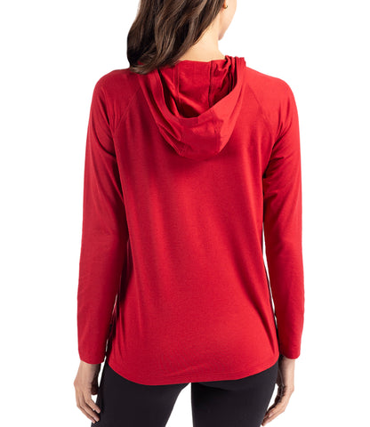 Cutter & Buck Coastline Epic Comfort Eco Recycled Womens Hooded Shirt by Cutter & Buck Apparel