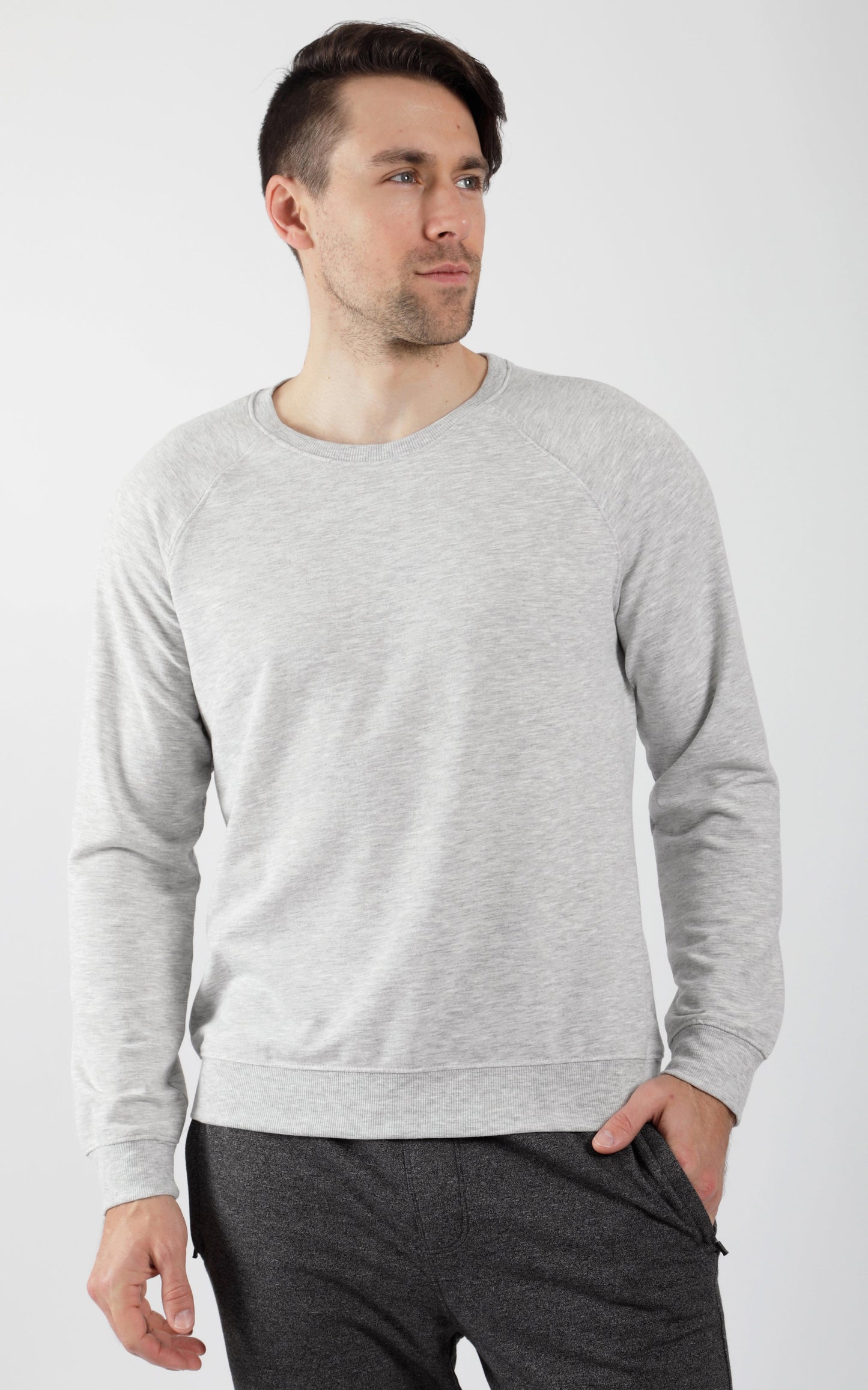 Men's Terry Brushed Long Sleeve Top