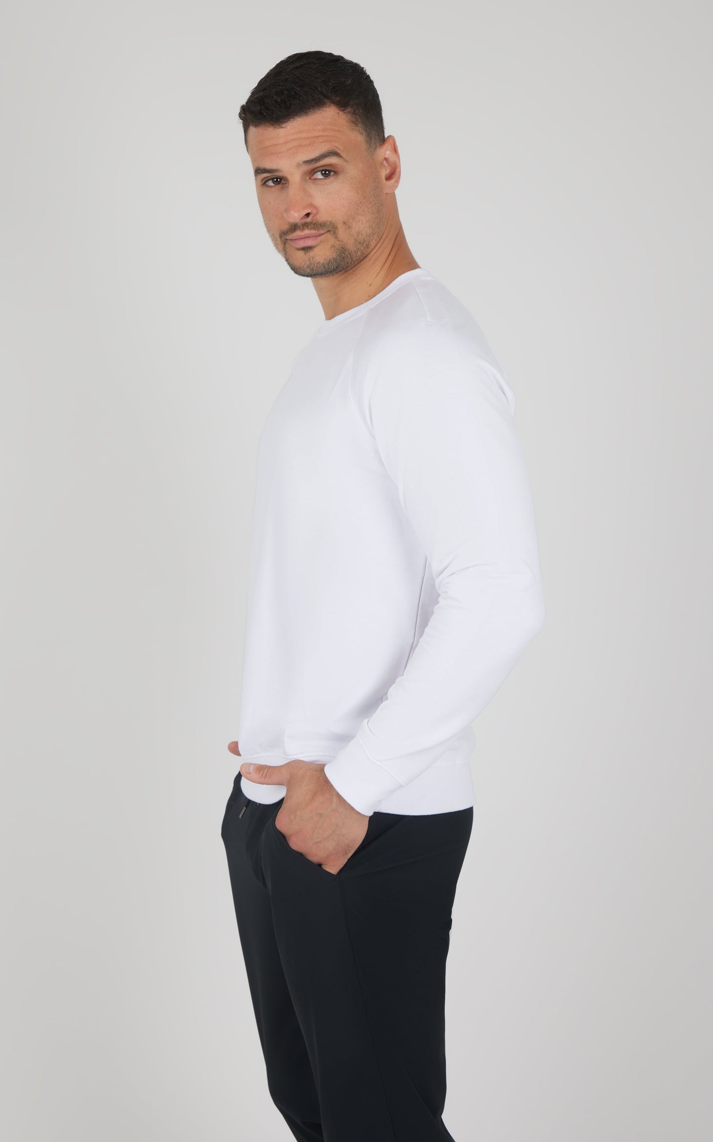 Men's Terry Brushed Long Sleeve Top
