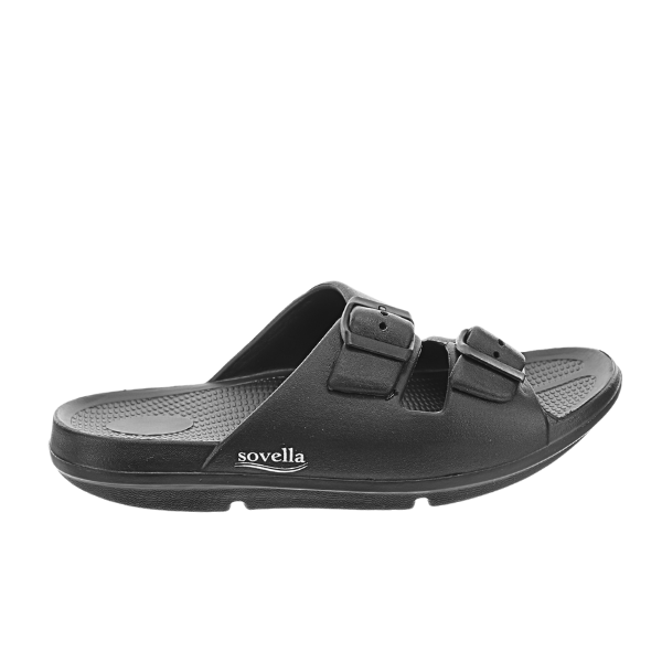 Sovella Active Recovery Sandals Men's PF Buckle Slide Black