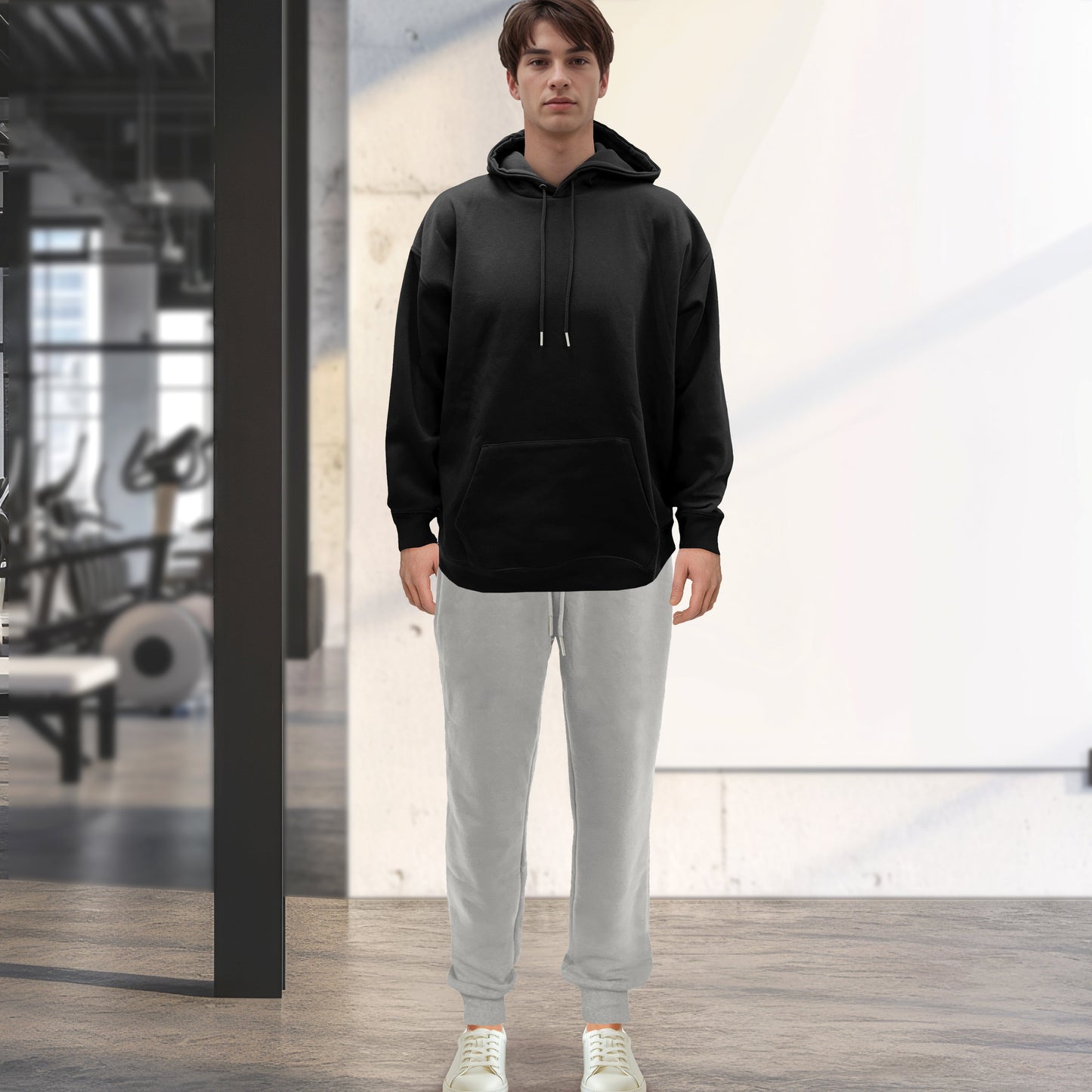 Elegant Comfort Cotton Active Men Tracksuit 2 Piece Set Athletic Jogging Sweatsuits