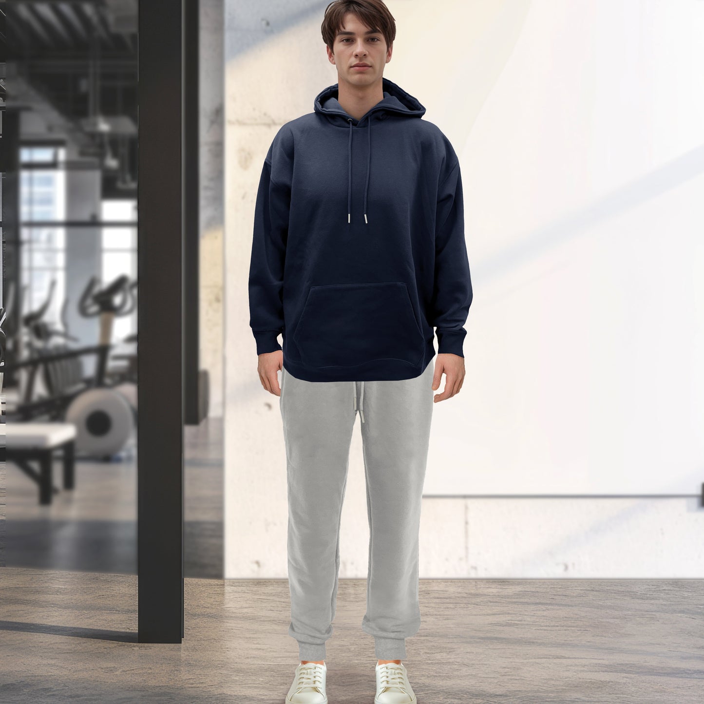 Elegant Comfort Cotton Active Men Tracksuit 2 Piece Set Athletic Jogging Sweatsuits