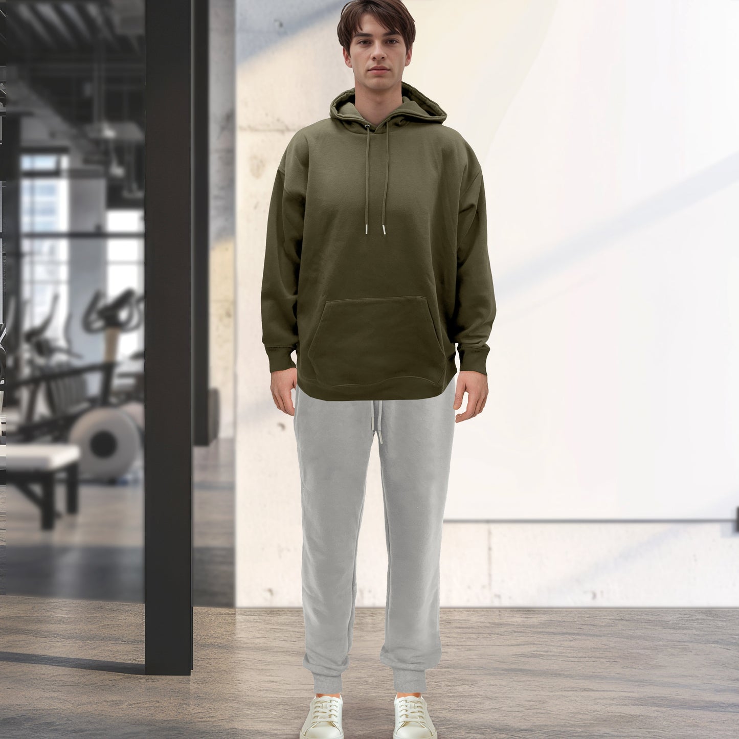 Elegant Comfort Cotton Active Men Tracksuit 2 Piece Set Athletic Jogging Sweatsuits