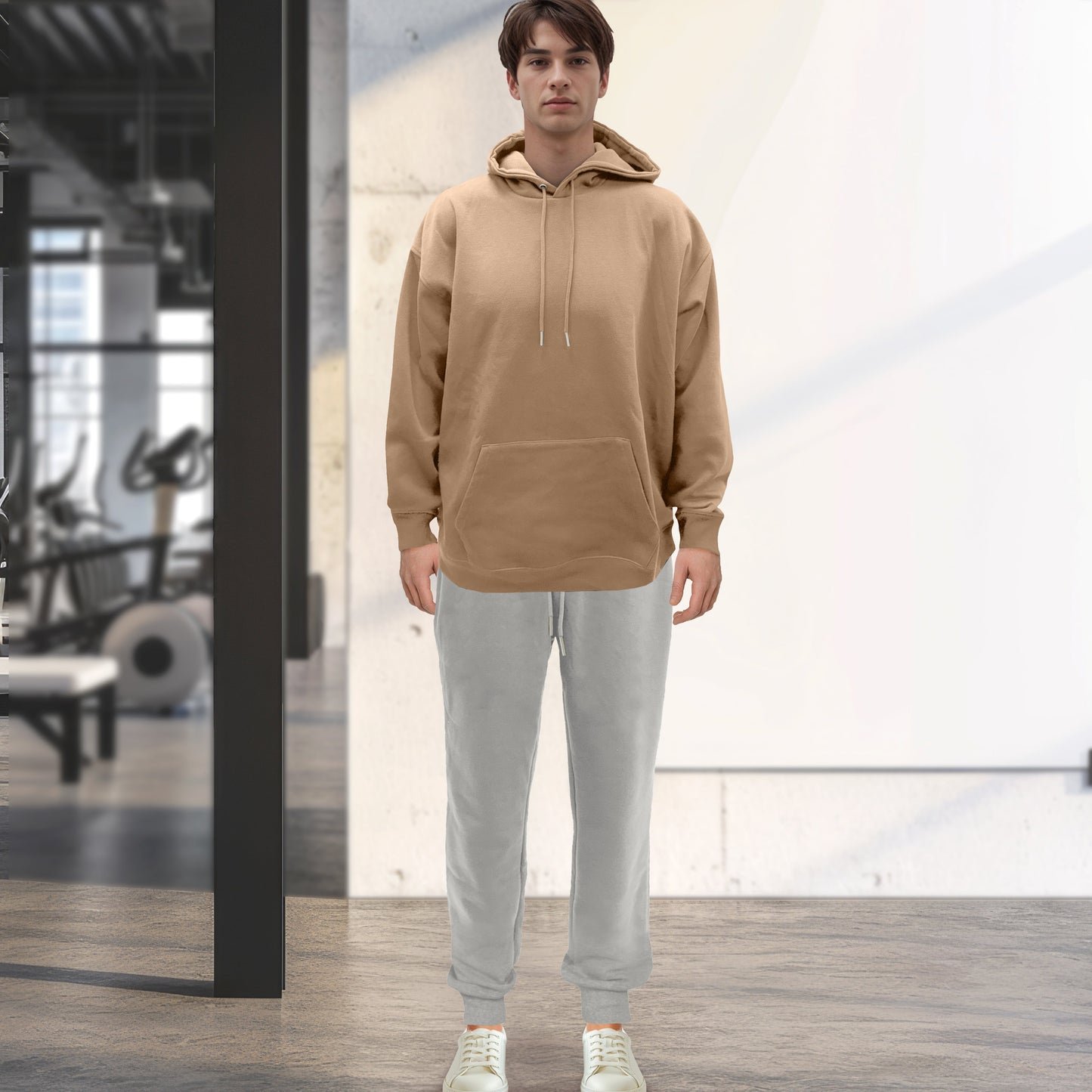 Elegant Comfort Cotton Active Men Tracksuit 2 Piece Set Athletic Jogging Sweatsuits