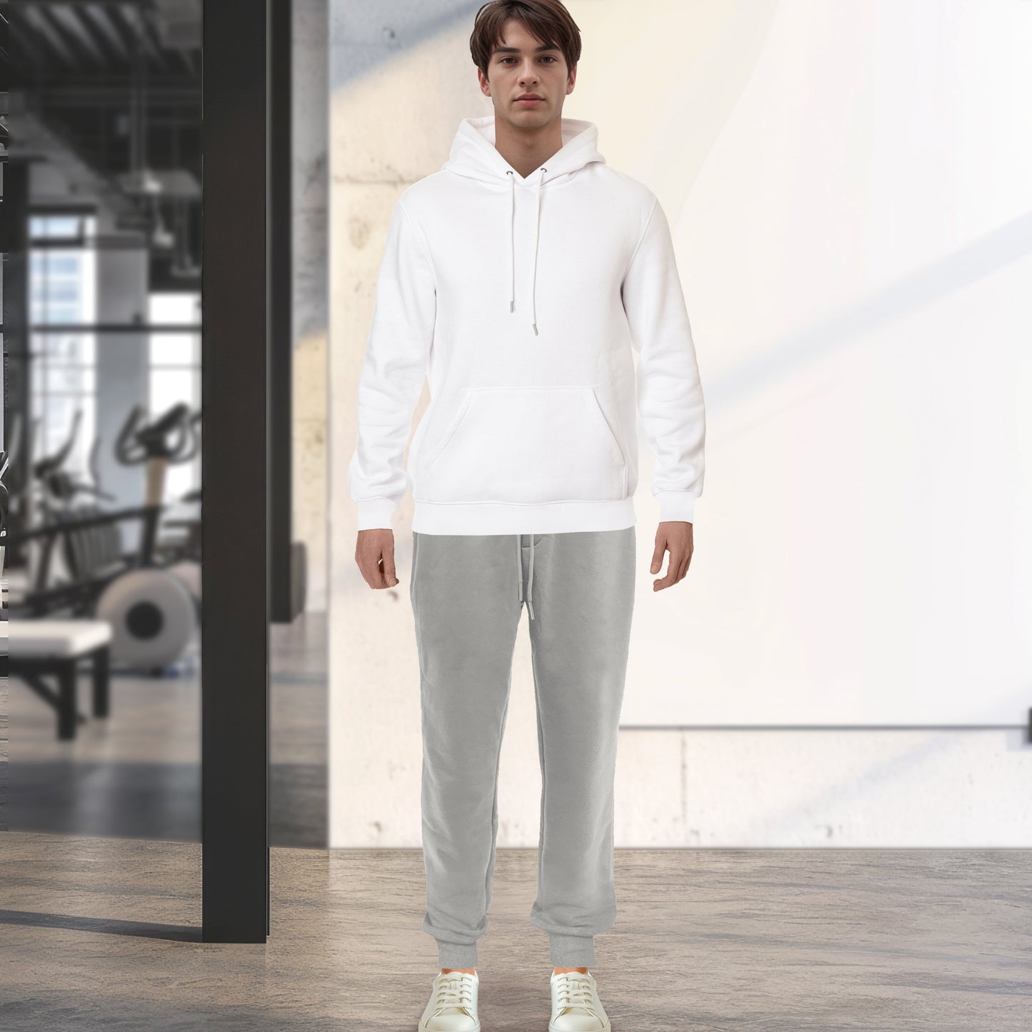 Elegant Comfort Cotton Active Men Tracksuit 2 Piece Set Athletic Jogging Sweatsuits