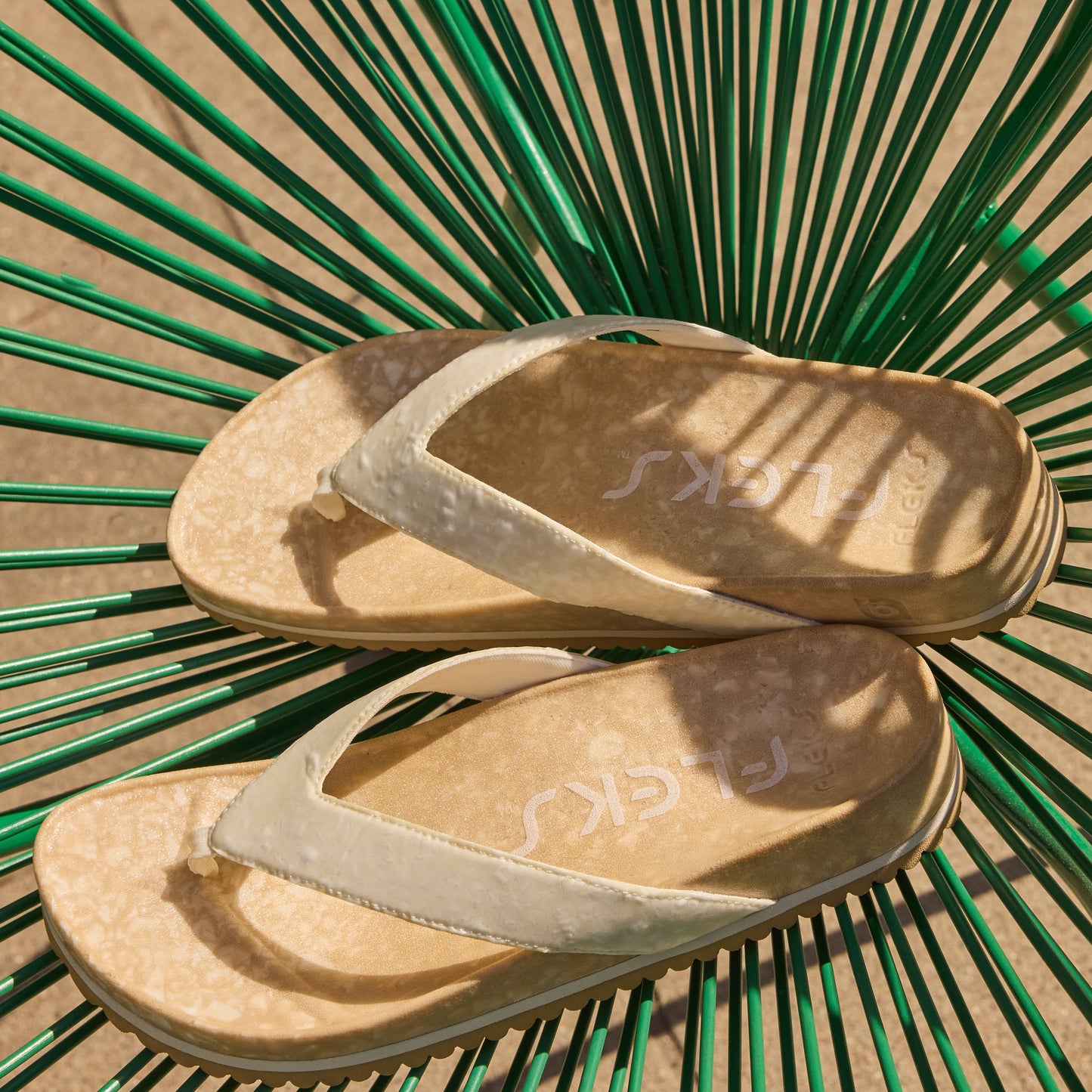 Fleks Unisex West Beach Flip Flop - Oatmeal