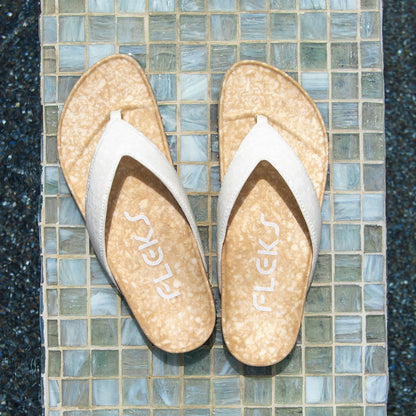 Fleks Unisex West Beach Flip Flop - Oatmeal