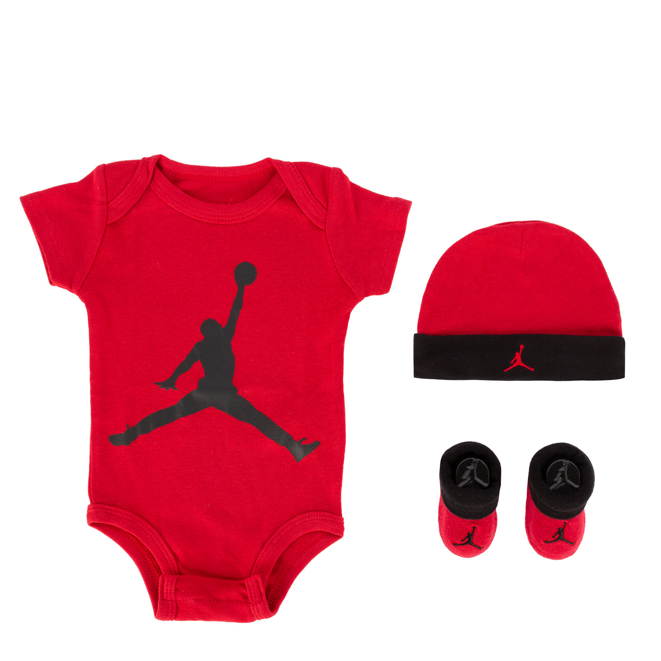 Baby Air Jordan Bodysuit, Hat And Booties 3-Pc Box Set