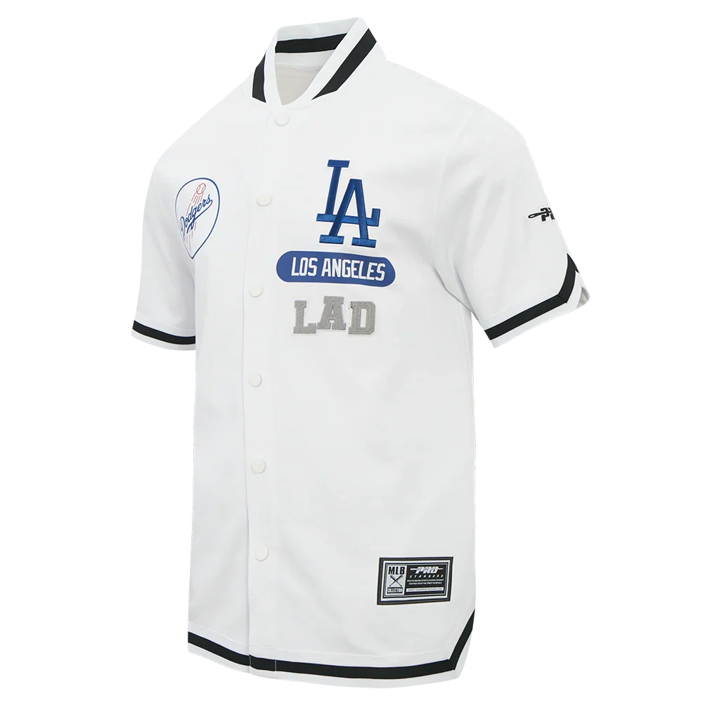 Pro Standard Los Angeles Dodgers Letterman Button Down - White
