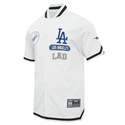 Pro Standard Los Angeles Dodgers Letterman Button Down - White