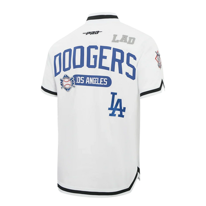 Pro Standard Los Angeles Dodgers Letterman Button Down - White