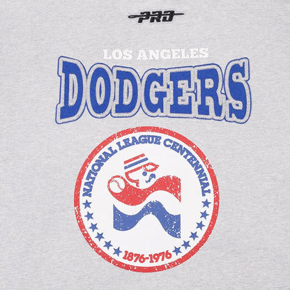 Pro Standard Los Angeles Dodgers Day One Rib Fleece Hoodie - Heather Grey
