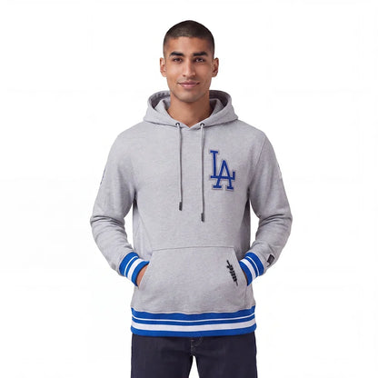 Pro Standard Los Angeles Dodgers Day One Rib Fleece Hoodie - Heather Grey