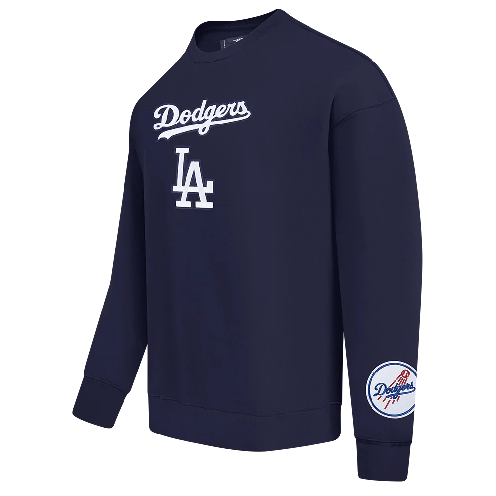 Pro Standard LA Dodgers Wingspan Drop Shoulder Crewneck - Midnight Navy