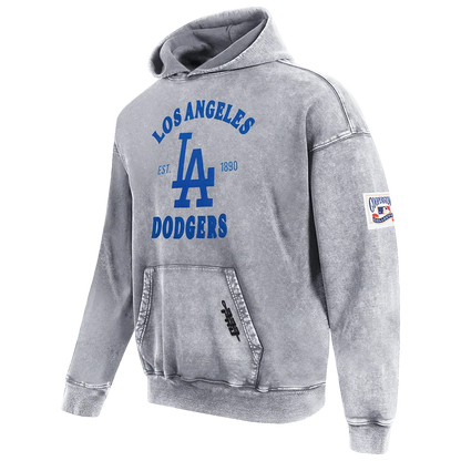 Pro Standard Dodgers First Team Pullover Hoodie - Washed Grey