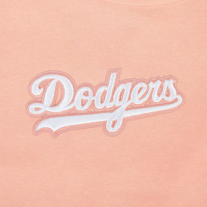 Pro Standard Womens LA Dodgers Cropped Wingspan Crewneck - Guava