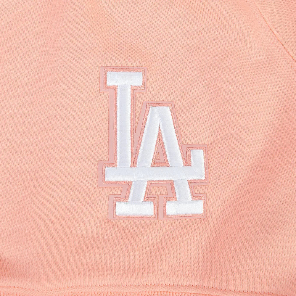 Pro Standard Womens LA Dodgers Cropped Wingspan Crewneck - Guava