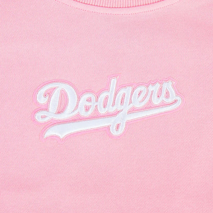 Pro Standard Womens LA Dodgers Cropped Wingspan Crewneck - Pink