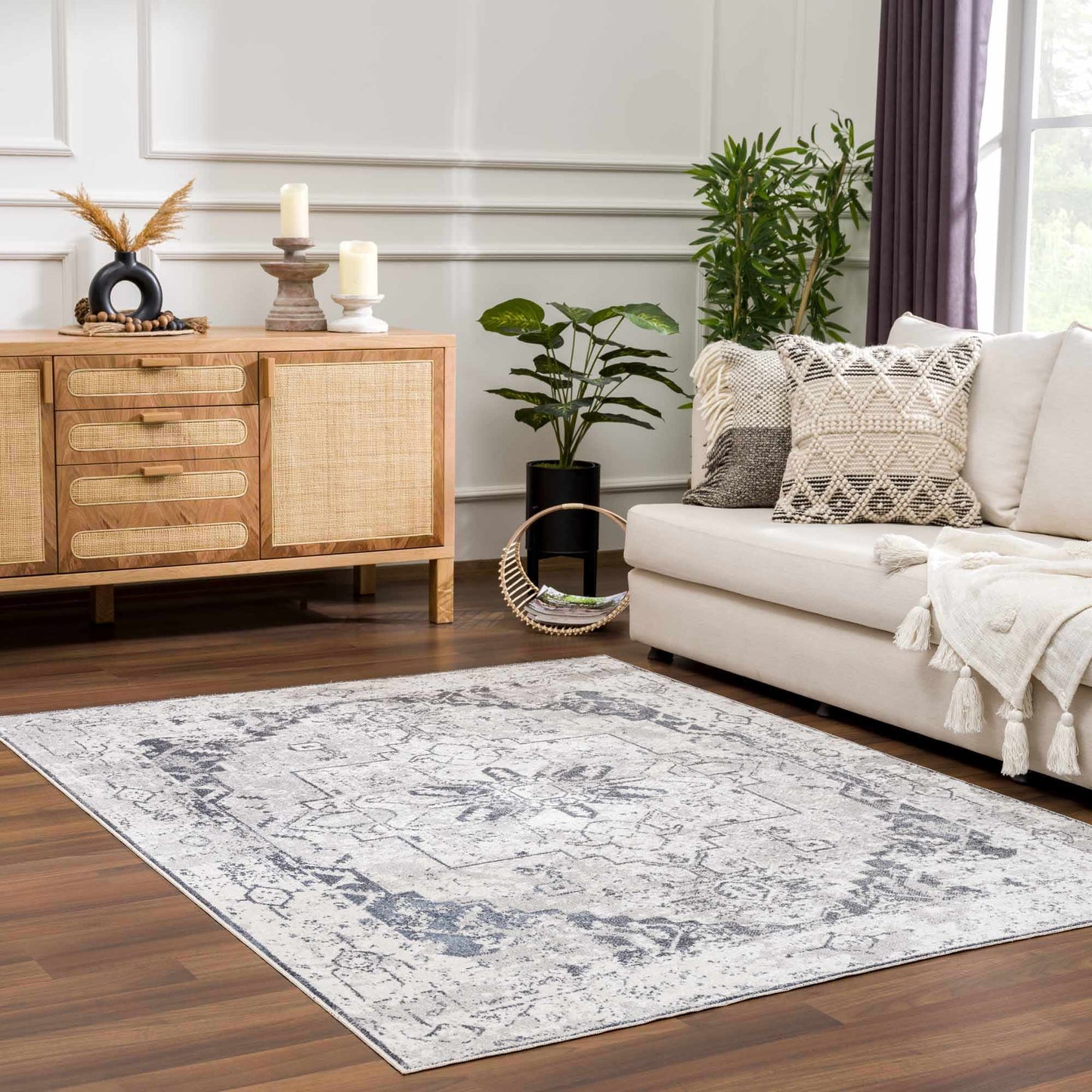 Hera Ivory Boutique Washable Rug - Clearance