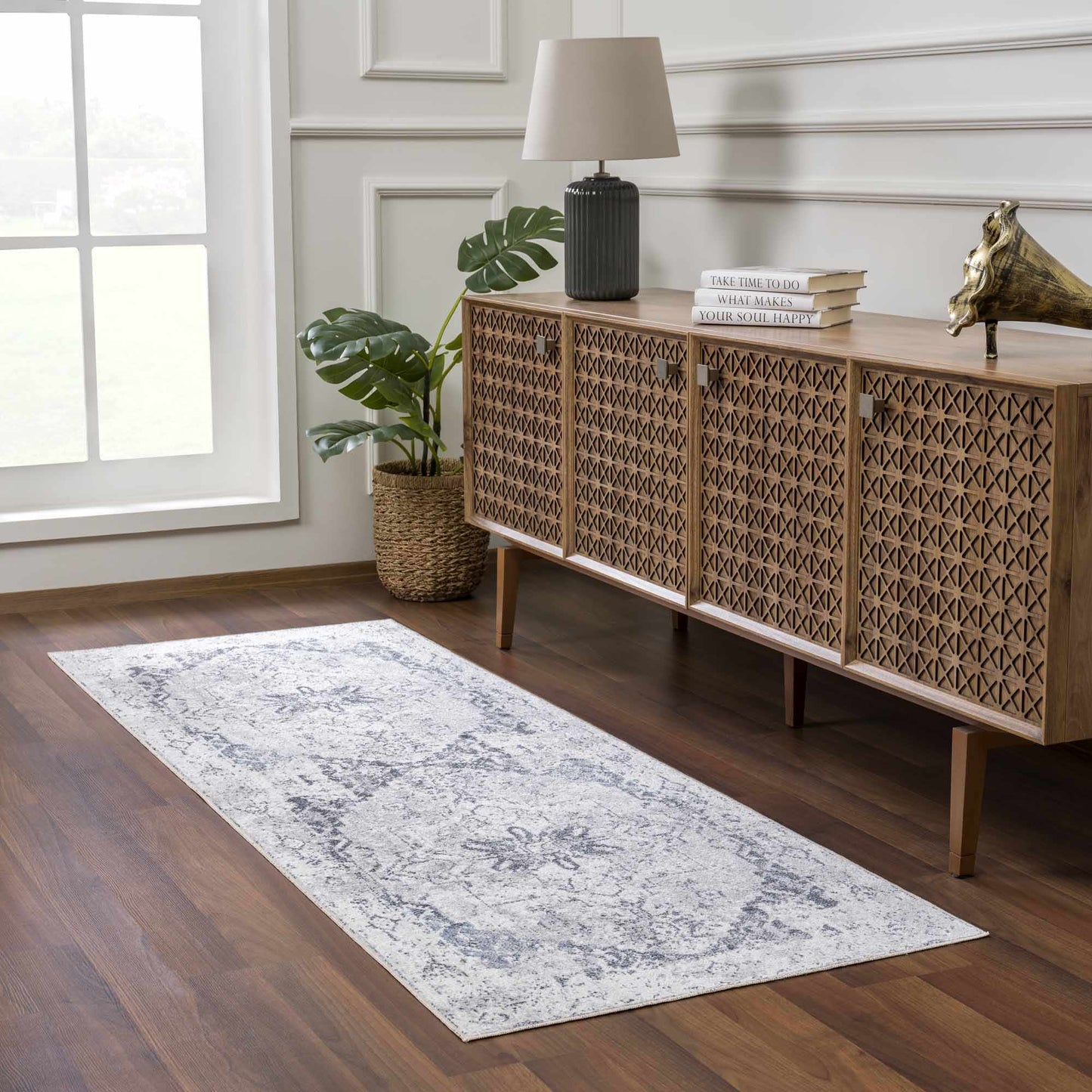 Hera Ivory Boutique Washable Rug - Clearance