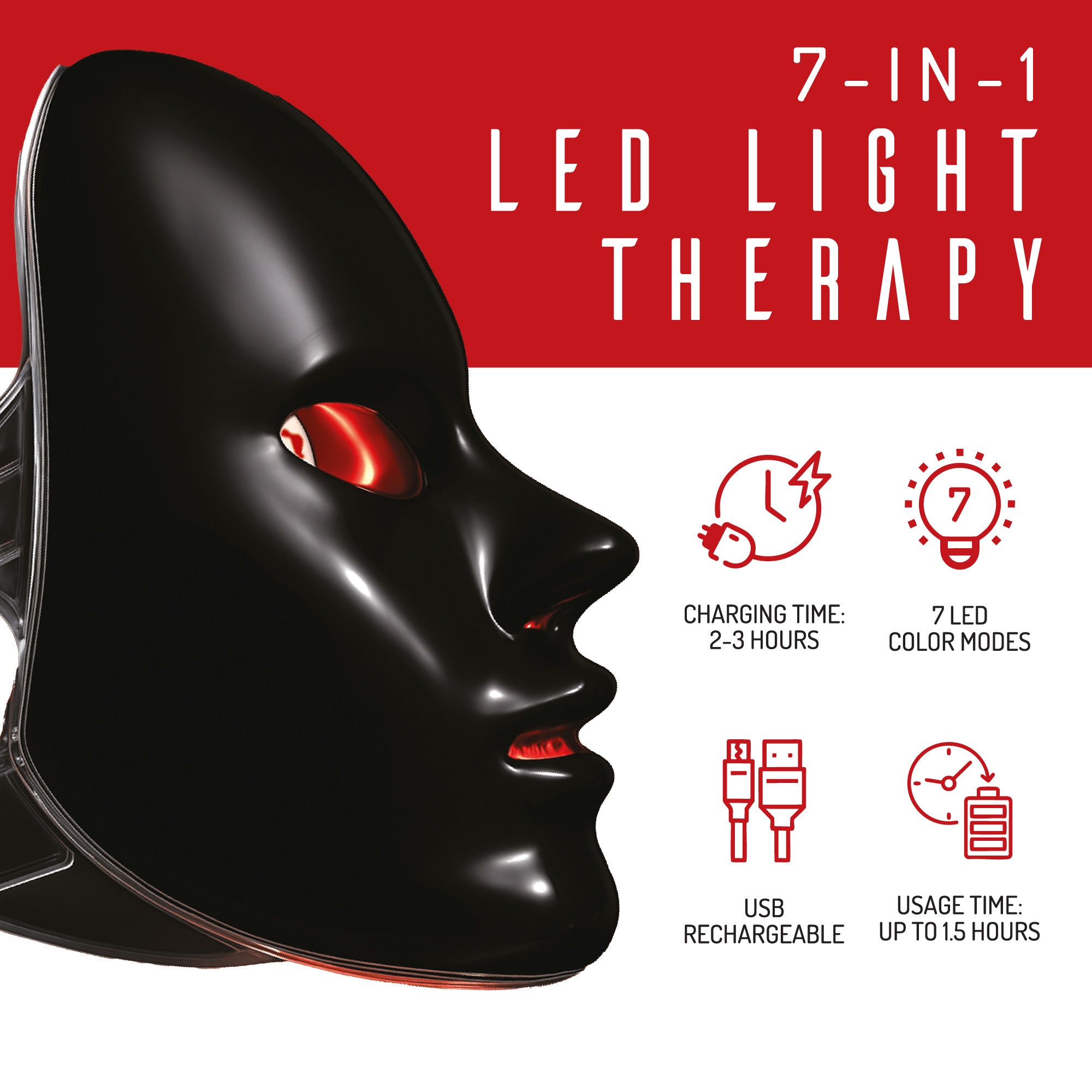 Pursonic 7-in-1 LED Light Therapy Face Mask – Advanced Skincare at