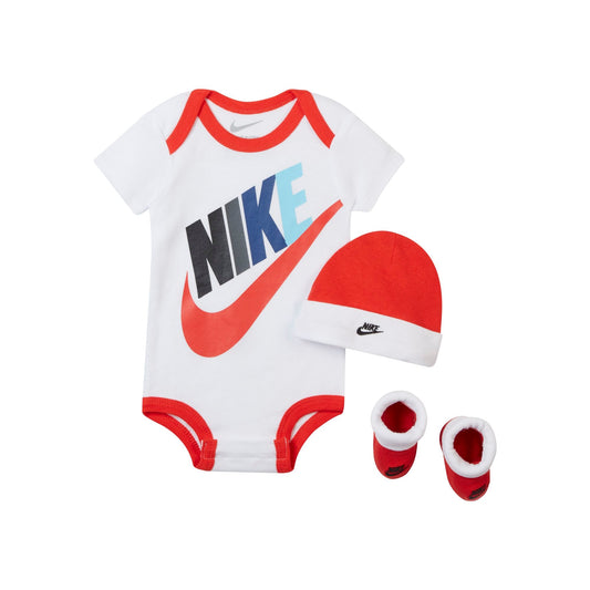 Nike Baby Bodysuit, Hat And Booties 3-Pc Box Set Hats