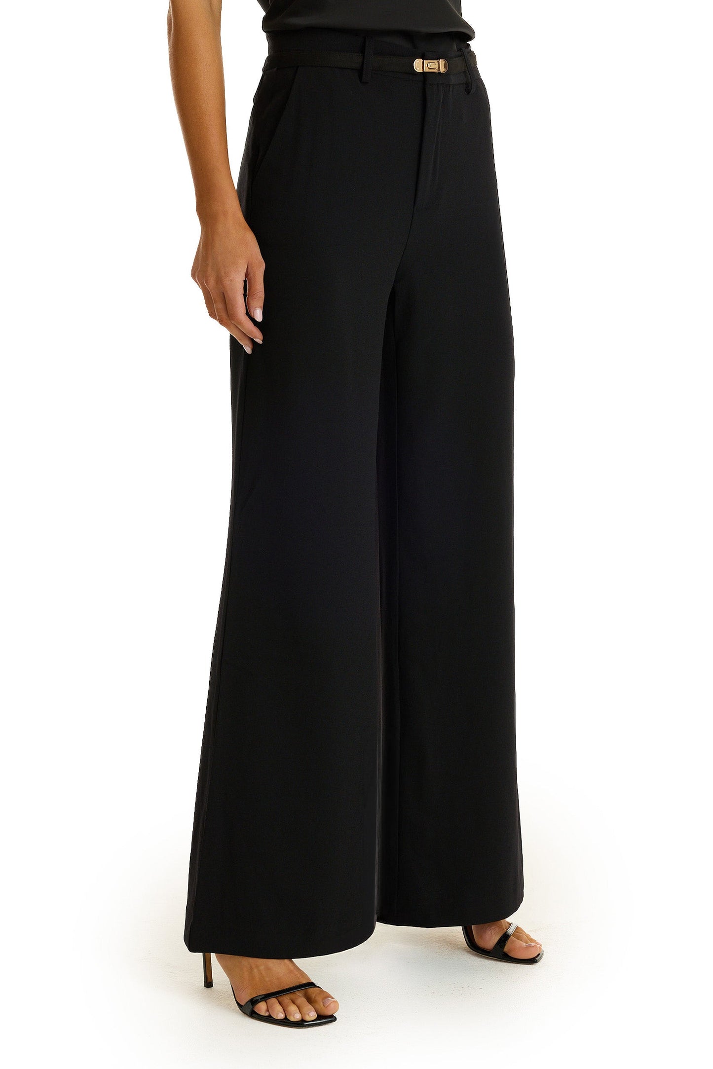 Martina Belted Trouser - Black