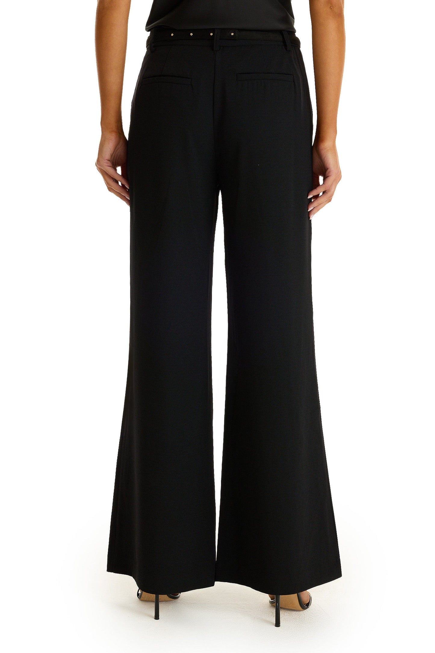 Martina Belted Trouser - Black