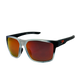 Matte Crystal Clear w/ Black Fade Red Diamond Mirror Polarized