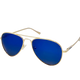 Shiny Gold Frame w/ Blue Mirror Polarized Lens