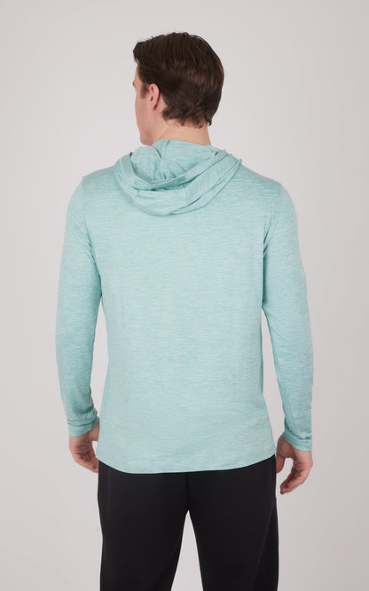 Men's Cationic Long Sleeve Hooded Shirt