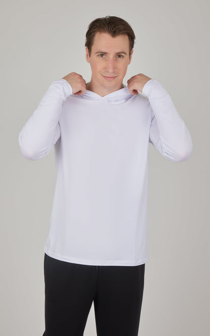 Men's Cationic Long Sleeve Hooded Shirt