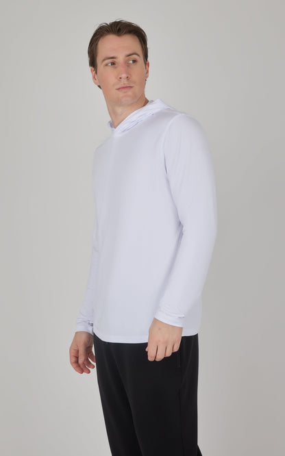 Men's Cationic Long Sleeve Hooded Shirt