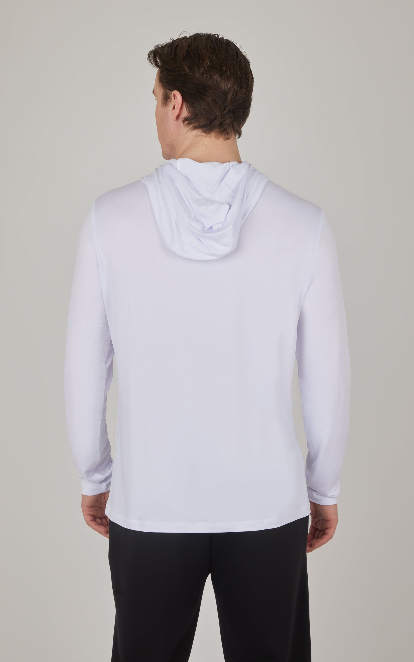 Men's Cationic Long Sleeve Hooded Shirt