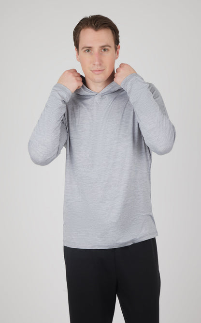 Men's Cationic Long Sleeve Hooded Shirt