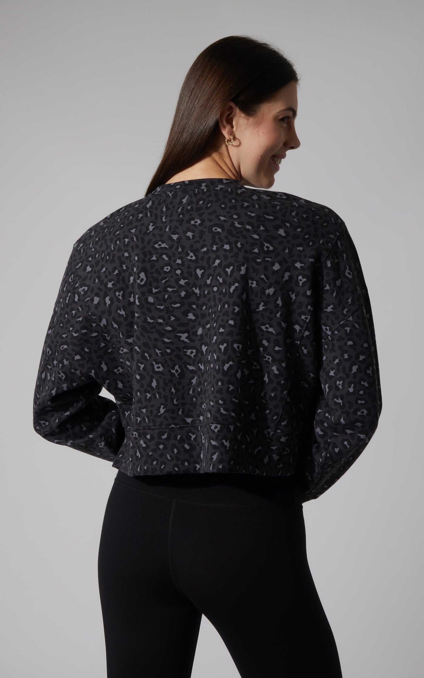 Leopard Print Crew Pullover