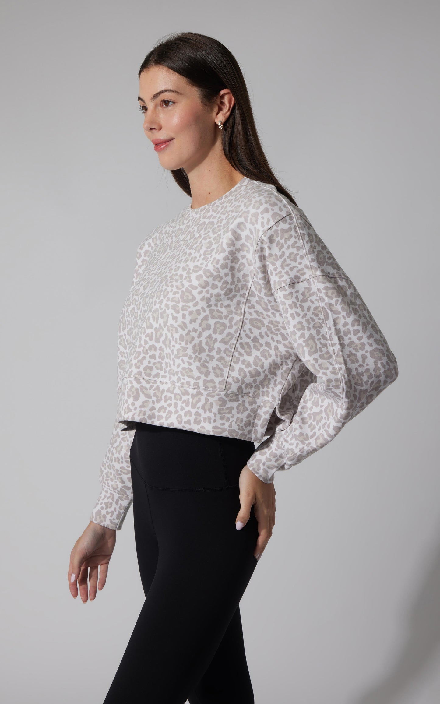 Leopard Print Crew Pullover