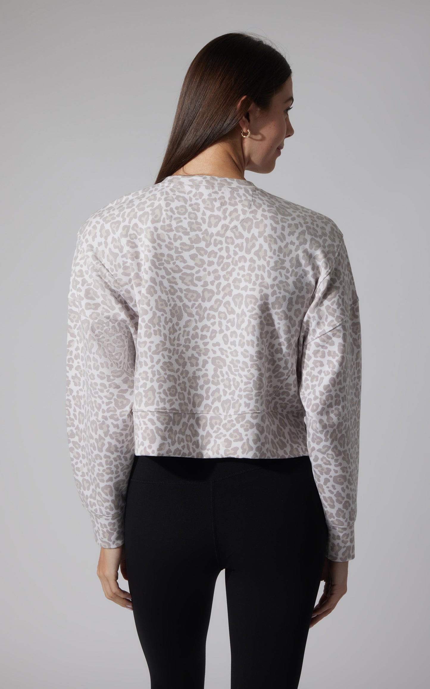 Leopard Print Crew Pullover