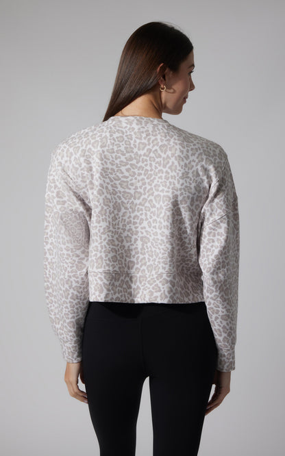 Leopard Print Crew Pullover