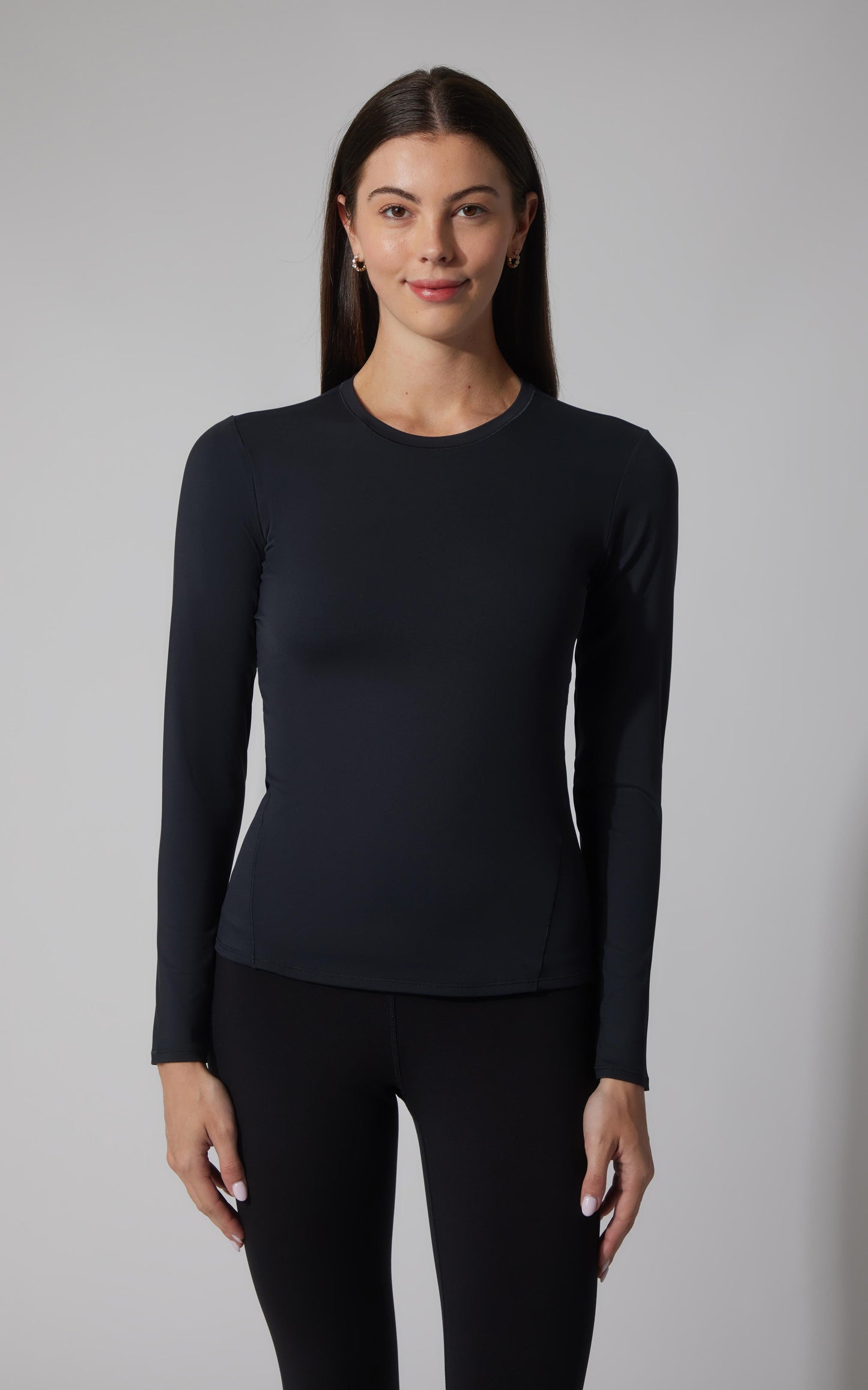 2 PK Zenly Zena Crew Fitted Long Sleeve Top - Our Cafe Story